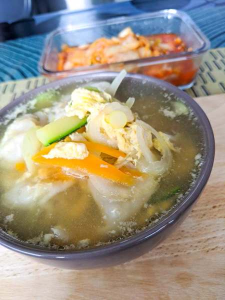 Manduguk avec kimchi fait maison