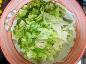 Recette albap étape 4 couper la salade