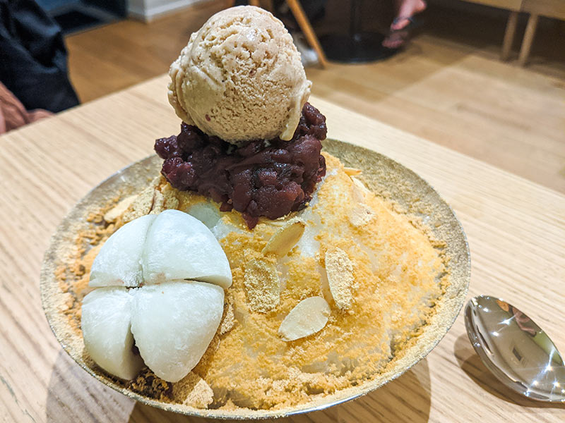 pat bingsu en dessert au restaurant sinabro