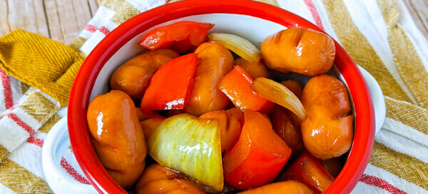 Ganjang ssoya saucisses et légumes sautés à la sauce soja